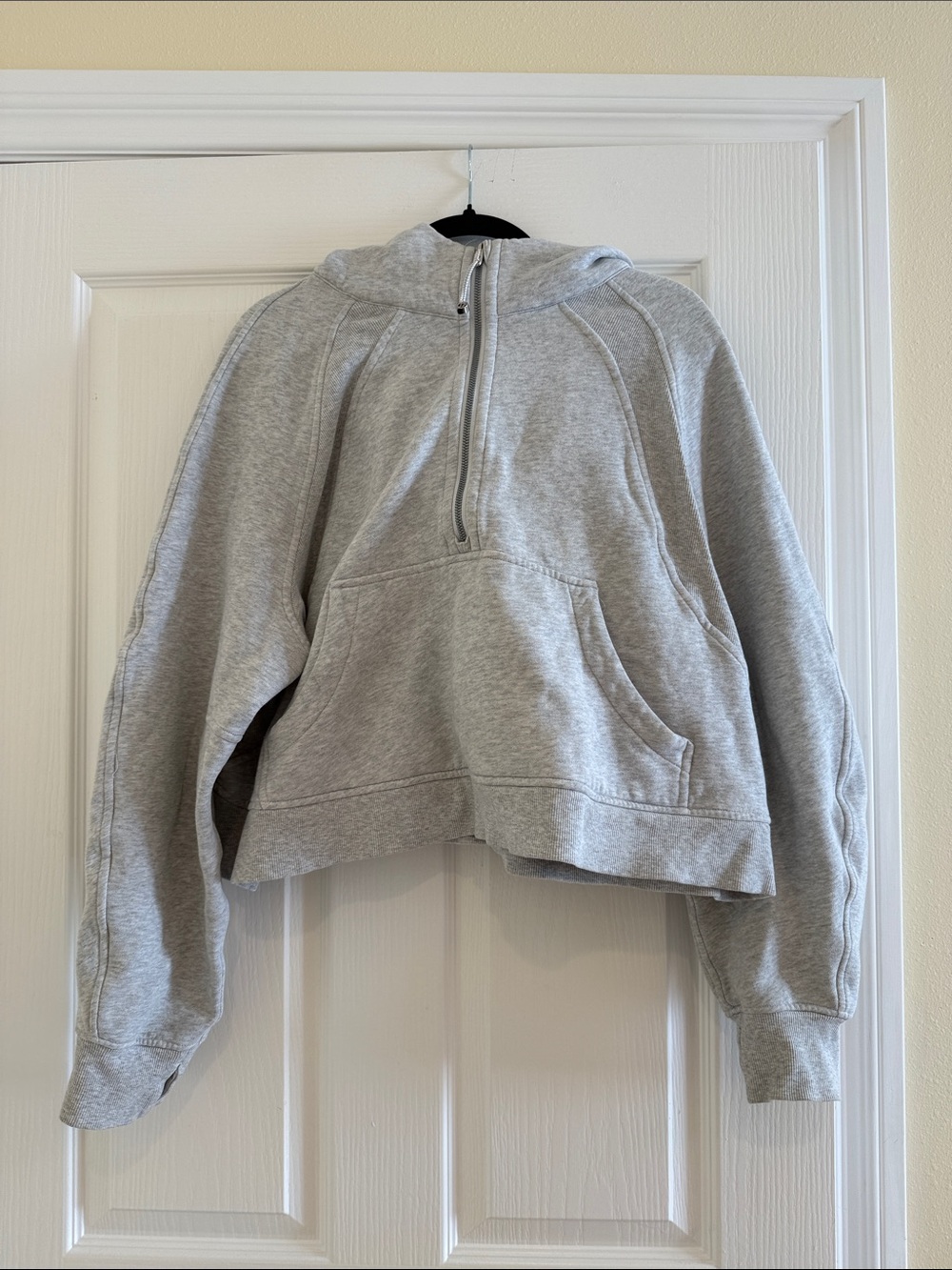 Lululemon Light Gray Half-Zip Scuba